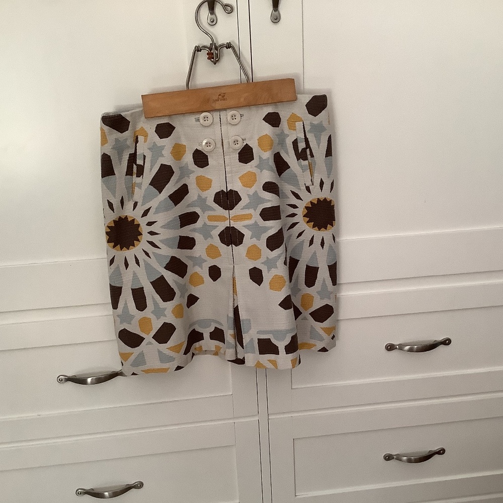 Anthropologie Elevenses Isabella Geometric Skirt